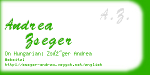 andrea zseger business card